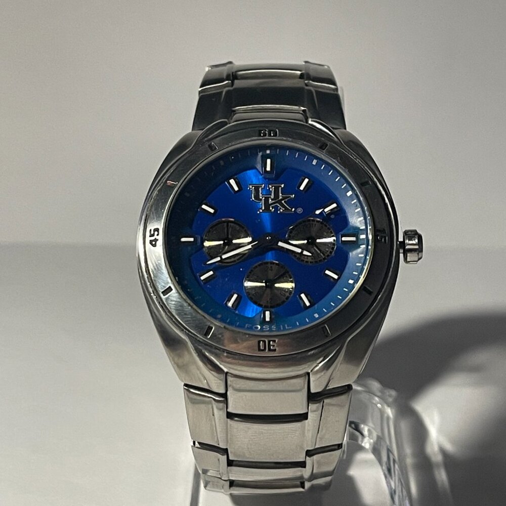 Kentucky Wildcats NCAA Stainless-Steel Chronograph Watch by Fossil NEW (RARE)